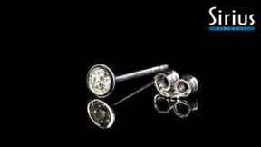 0.08 carat diamond solitaire men's stud earrings