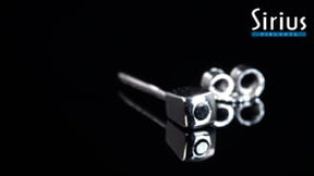 0.02 carat black diamond men's stud earrings