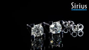 Boucles d'oreilles solitaires diamant 1,02 carat