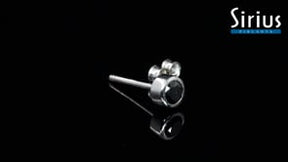 0.15 Carat Black Diamond Solitaire Men's Stud Earrings