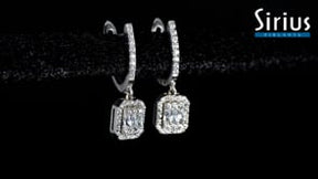 Boucles d'oreilles baguettes diamant