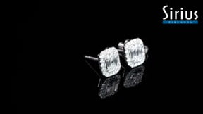 0.68 total carat diamond tria stud earrings
