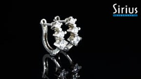 0.68 total carat diamond tria stud earrings