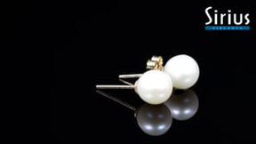 Modern Pearl Stud Earrings
