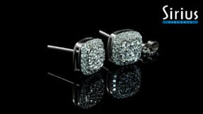 Boucles d'oreilles puces diamant Borealis