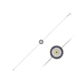 Diamond and Sapphire Blue Eye Bracelet