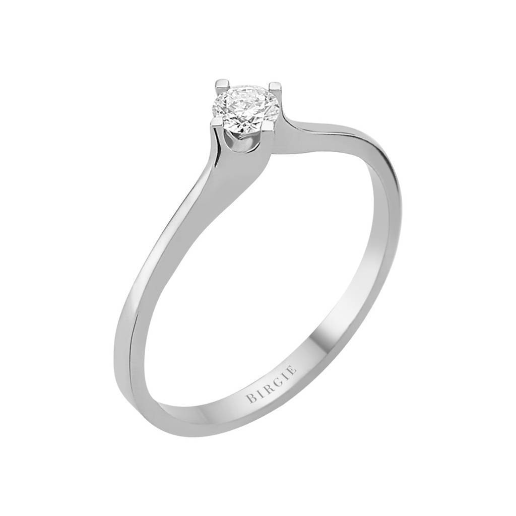 Bague solitaire diamant 0,15 carat