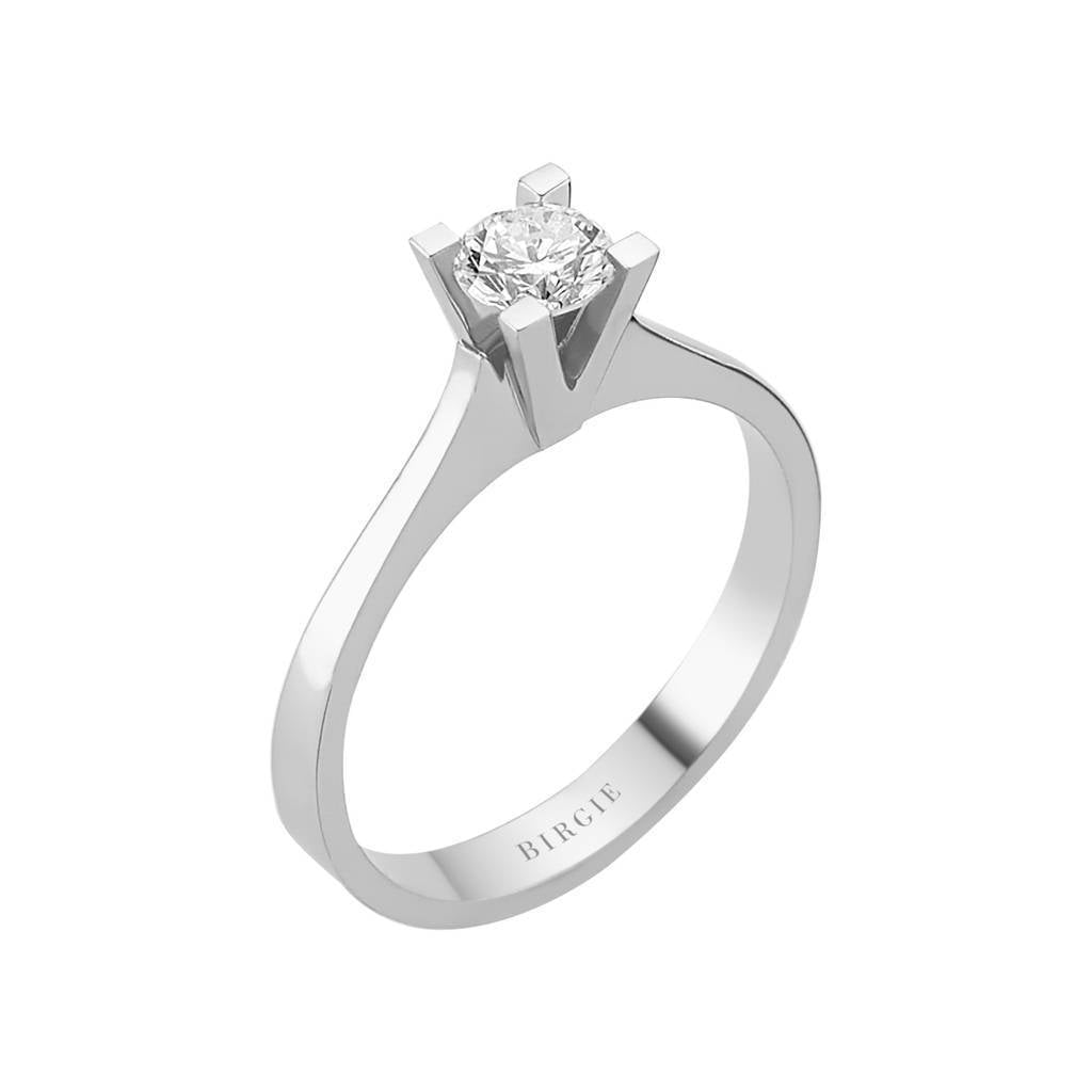 Bague solitaire diamant 0,38 carat