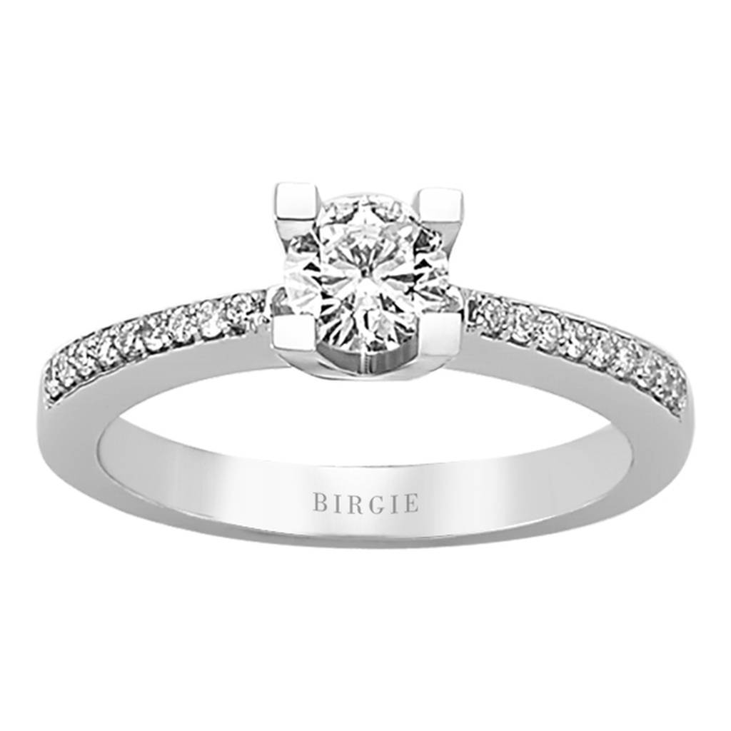 Bague de fiançailles halo de diamants de 0,49 carat