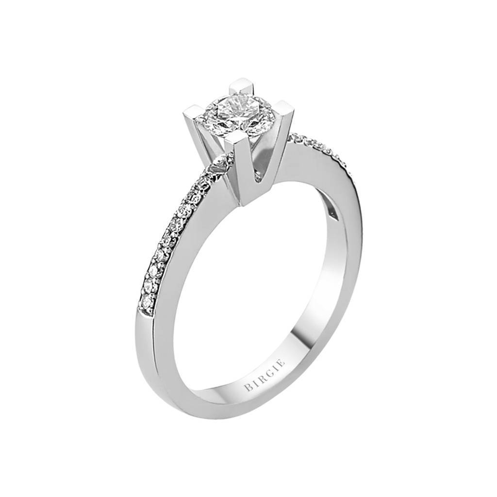 Bague de fiançailles halo de diamants de 0,49 carat