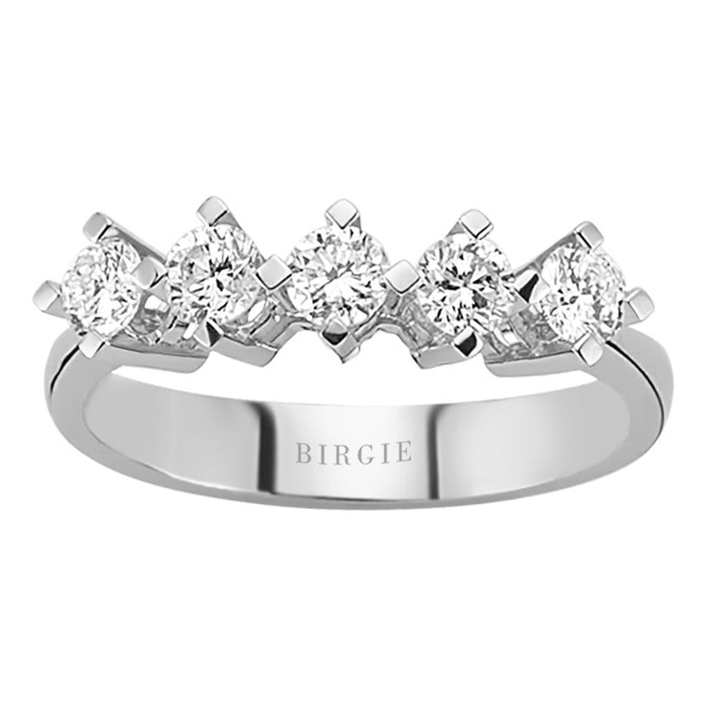 Bague de fiançailles 5 pierres diamant 0,70 carat