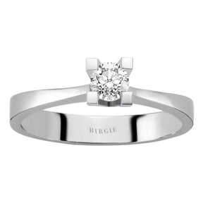 Bague solitaire diamant couleur F 0,29 carat