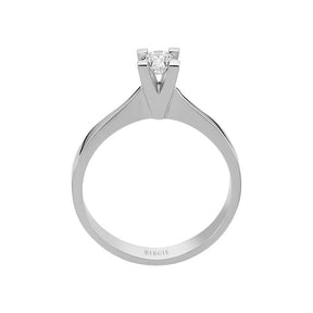 Bague solitaire diamant couleur F 0,29 carat