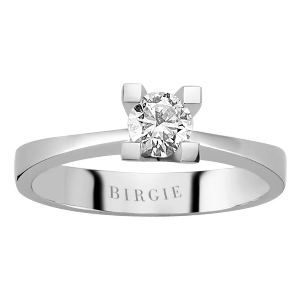 Bague solitaire diamant 0,38 carat