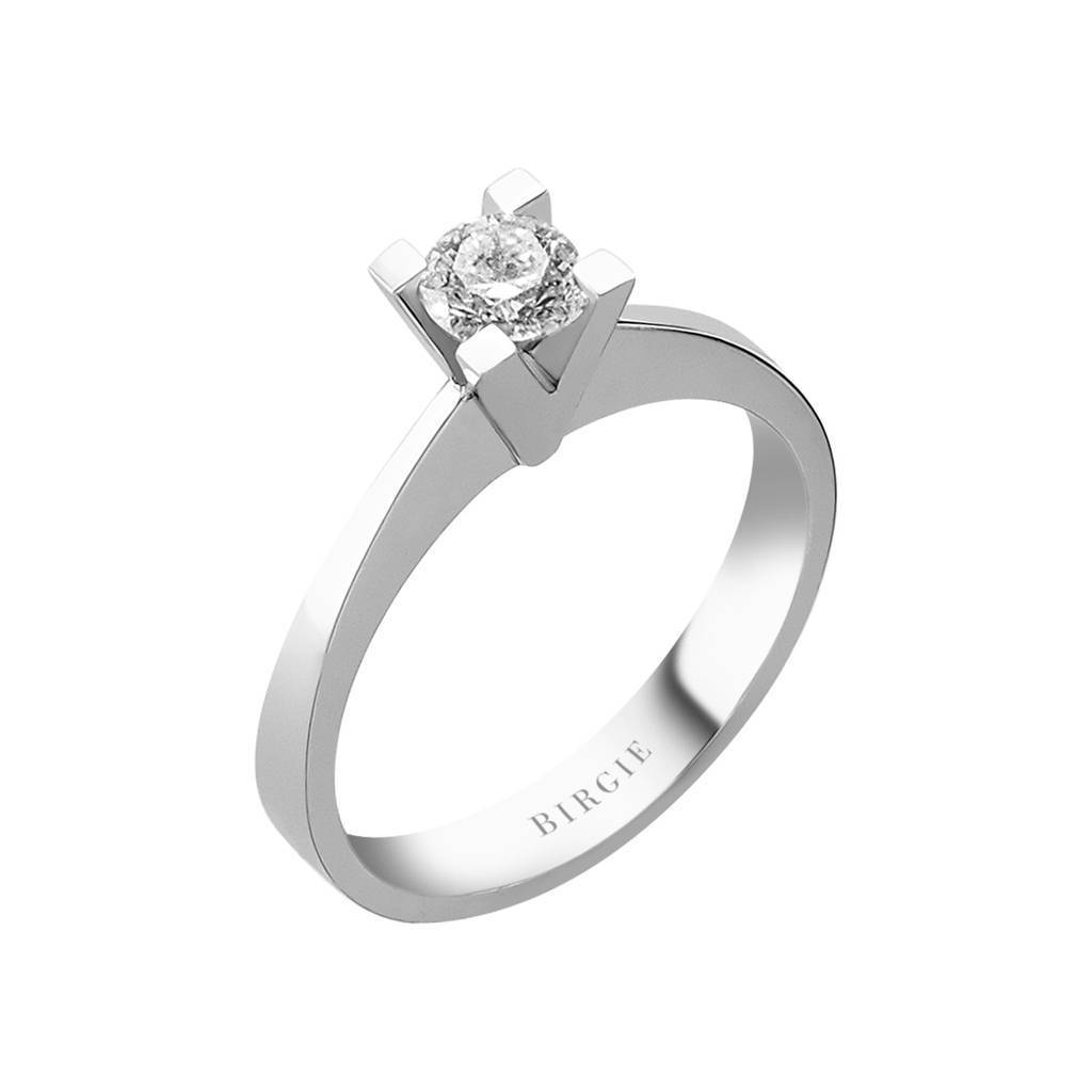 Bague solitaire diamant 0,38 carat