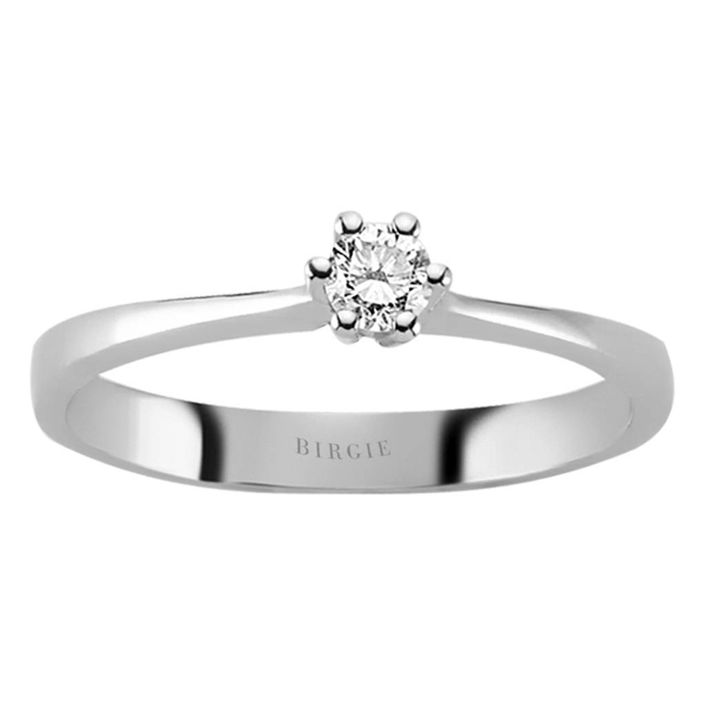Bague solitaire diamant 0,16 carat