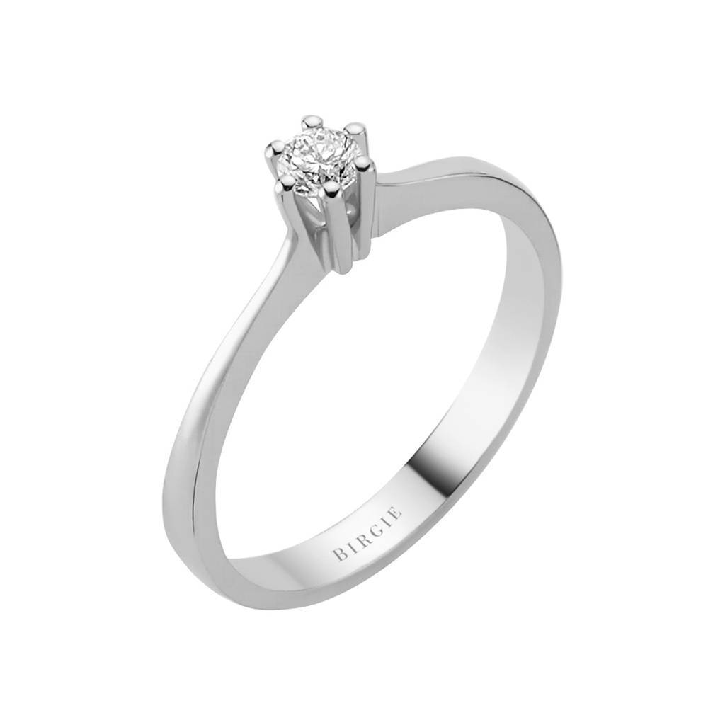 Bague solitaire diamant 0,16 carat