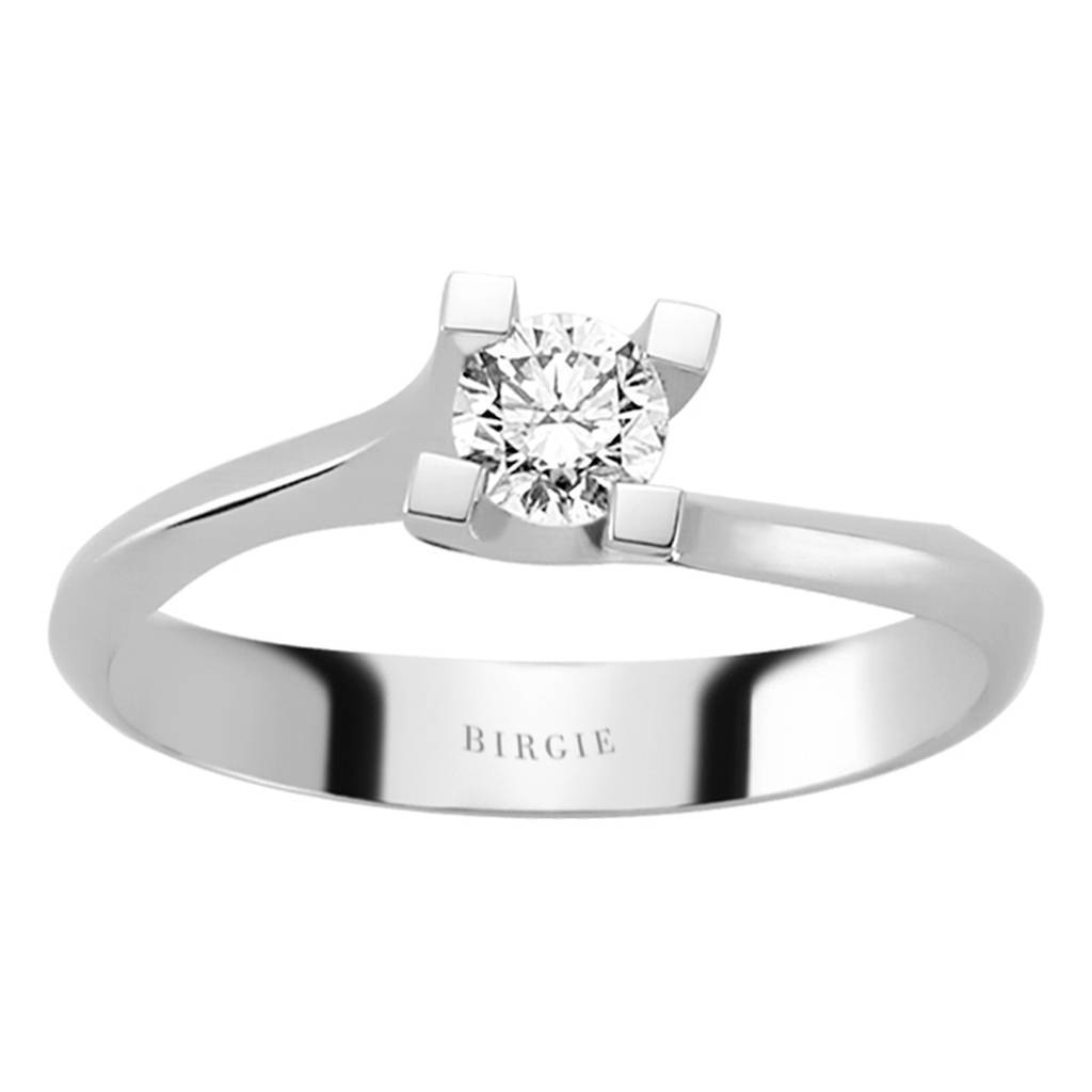 Bague solitaire diamant couleur E 0,29 carat