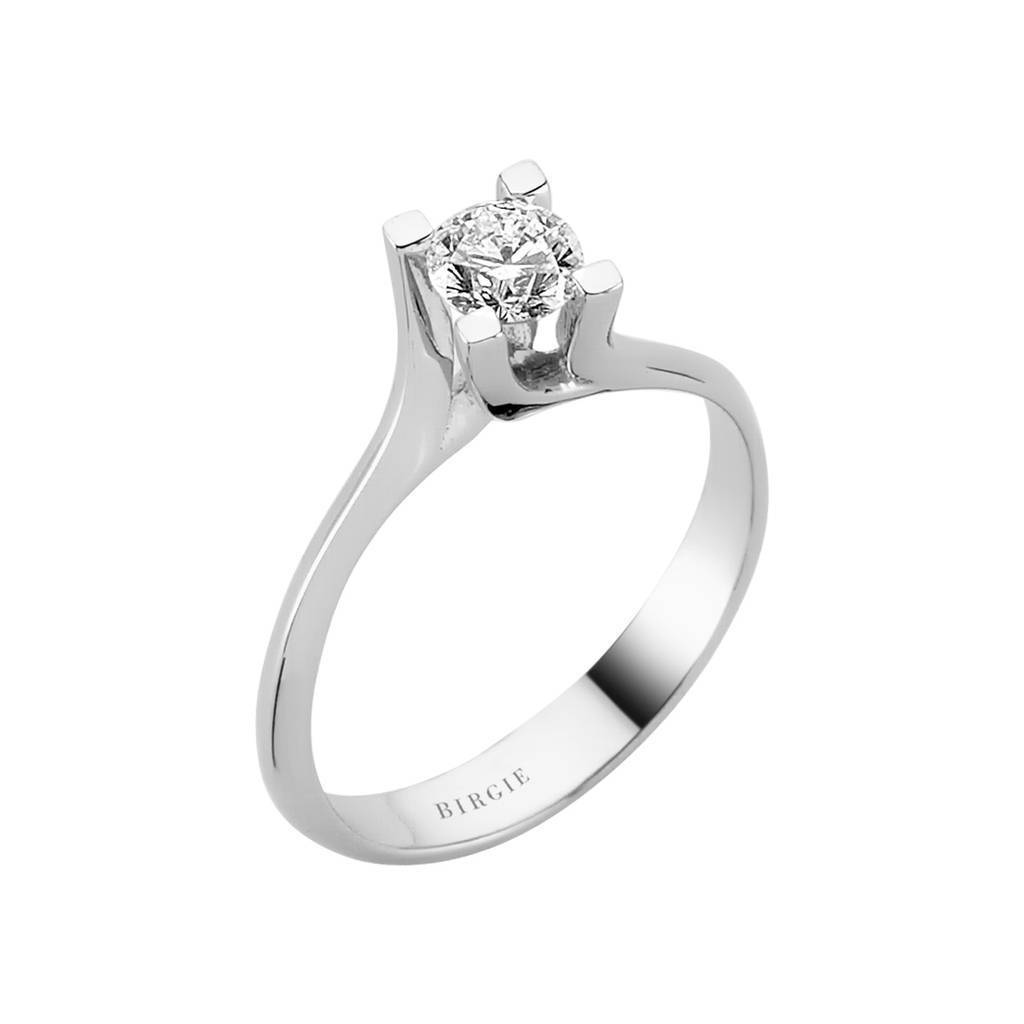 Bague solitaire diamant couleur G 0,43 carat