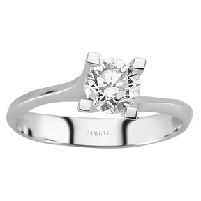 Bague solitaire diamant 0,73 carat
