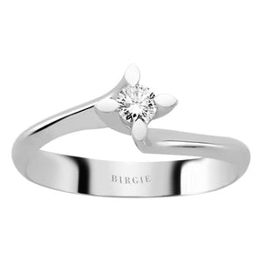 Bague solitaire diamant 0,14 carat
