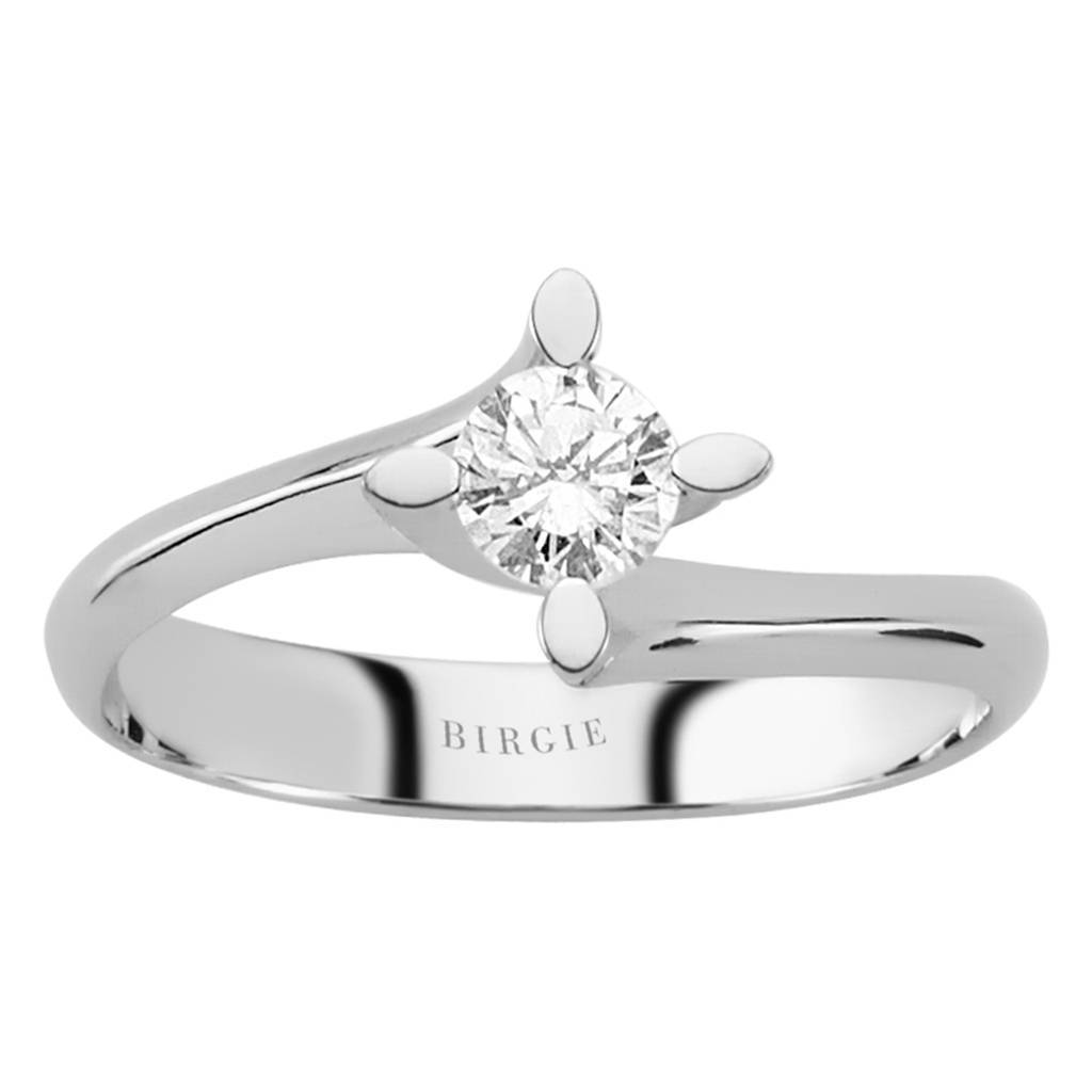 Bague solitaire diamant 0,34 carat