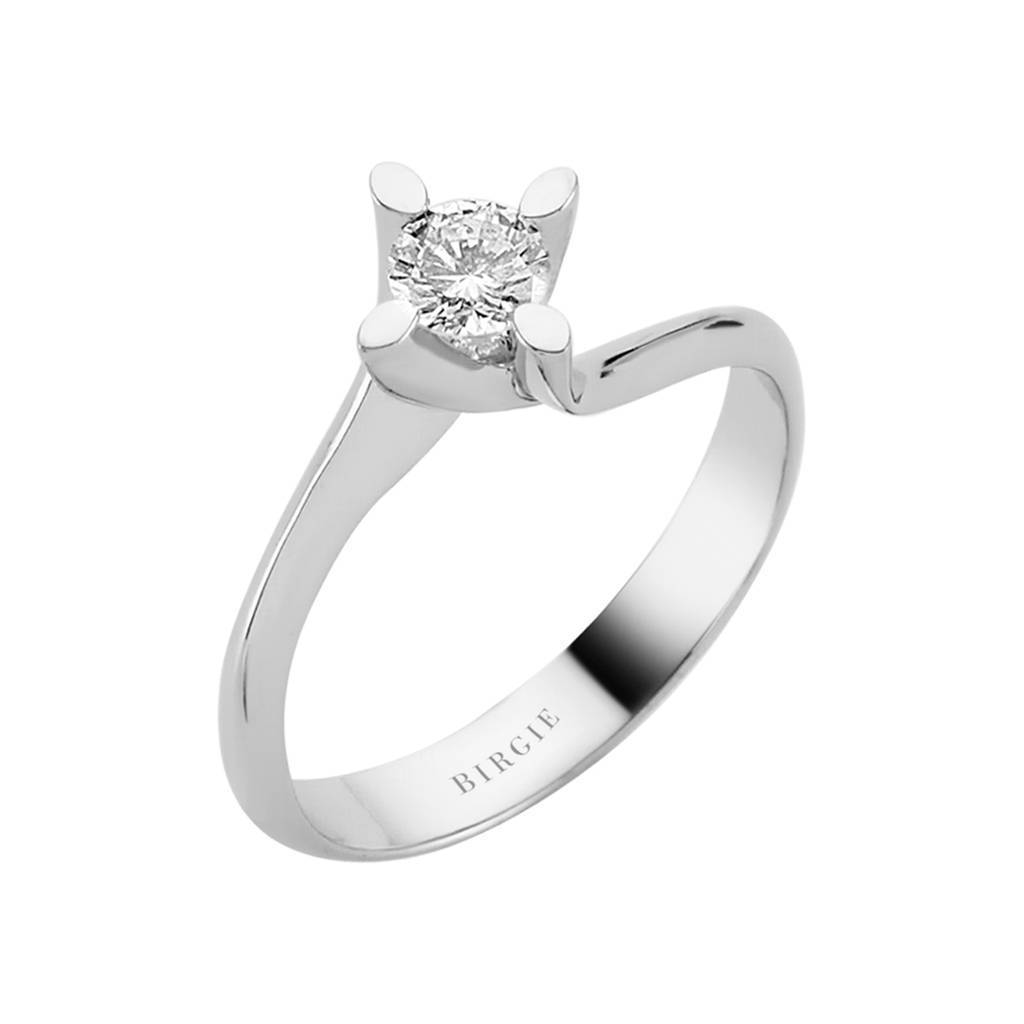 Bague solitaire diamant 0,34 carat