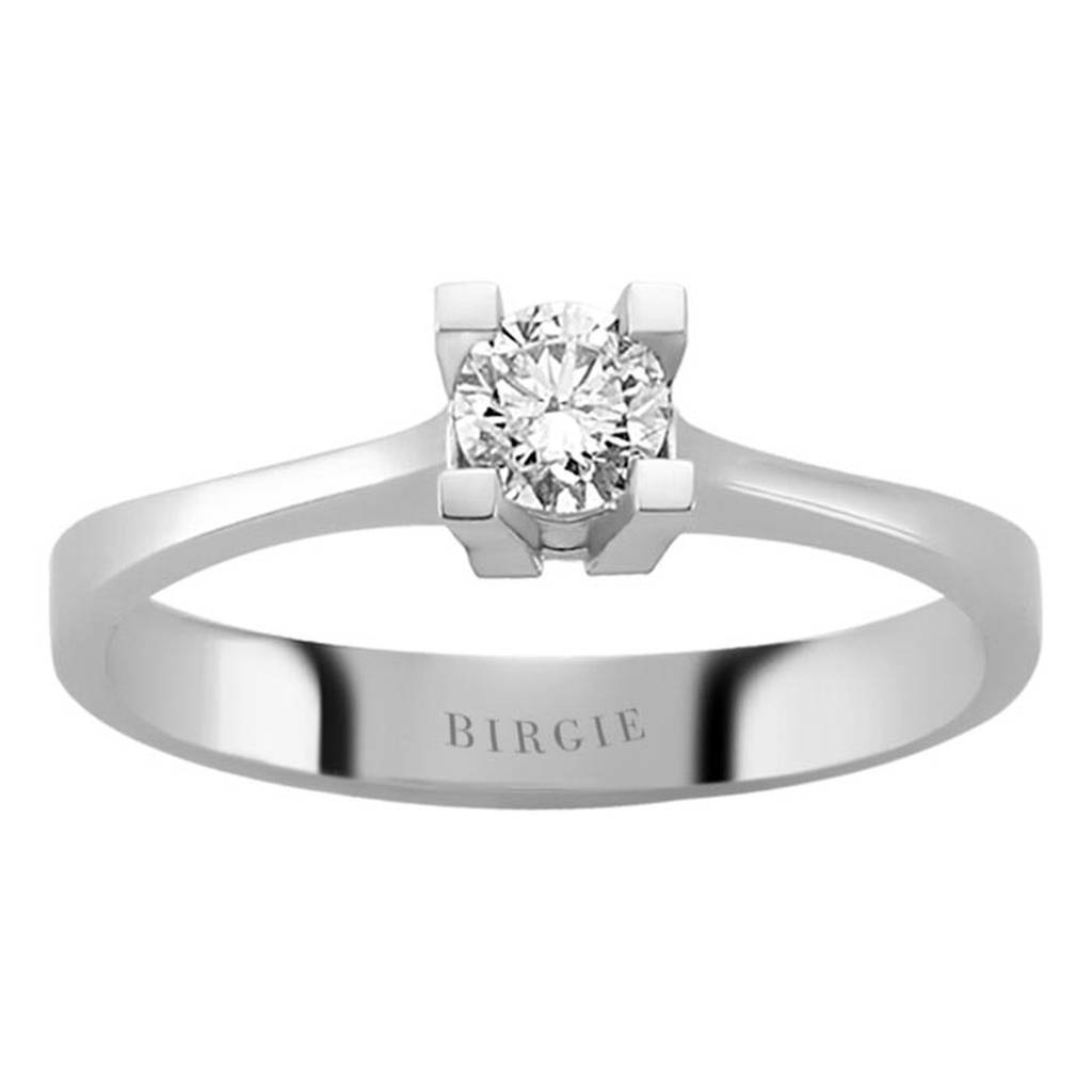 Bague solitaire diamant couleur G 0,28 carat