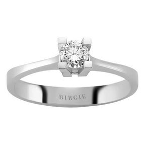 Bague solitaire diamant couleur G 0,28 carat