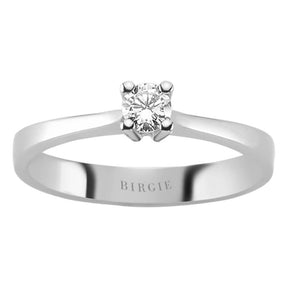 Bague solitaire diamant 0,18 carat