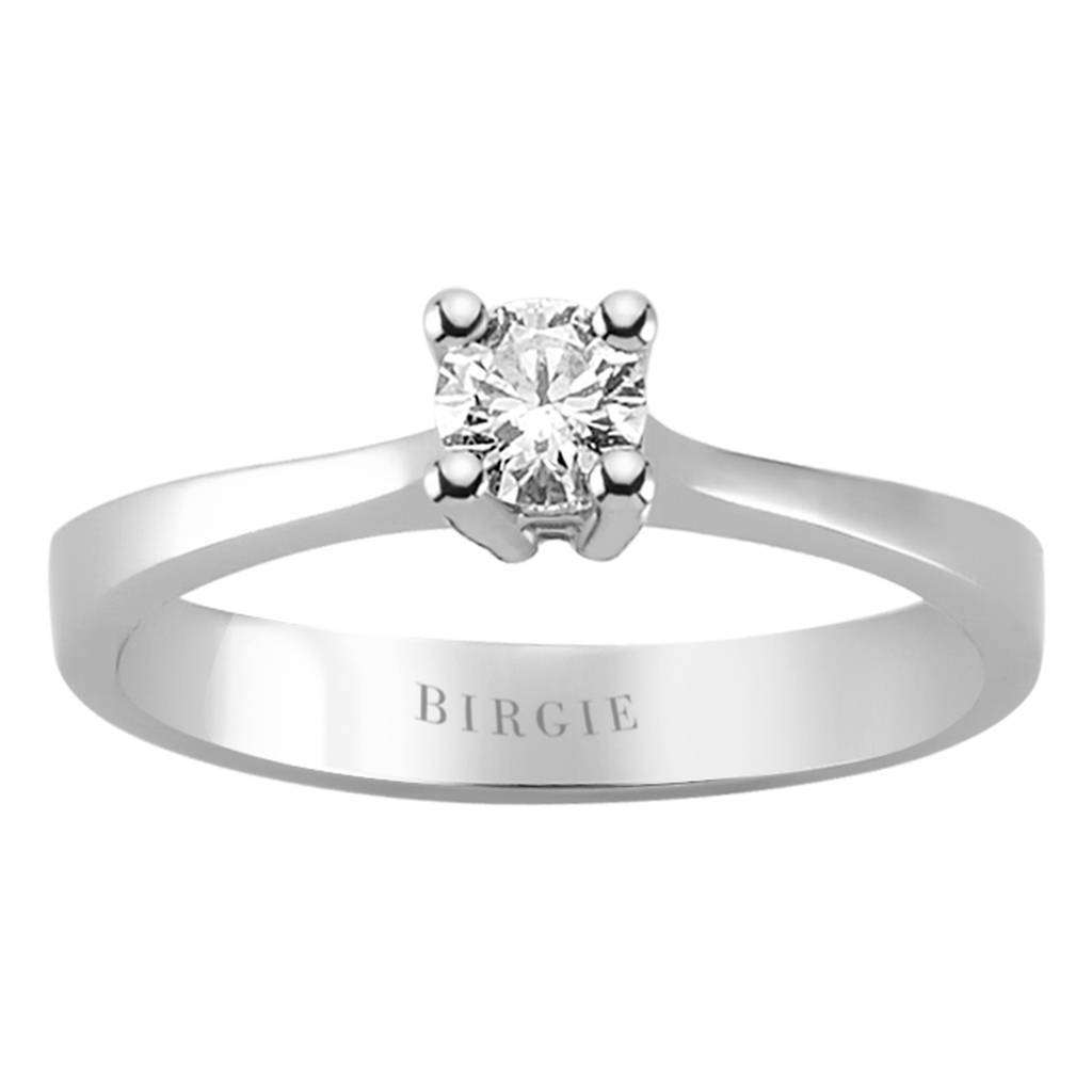 Bague solitaire diamant couleur F 0,28 carat