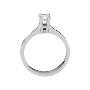 Bague solitaire diamant couleur F 0,28 carat