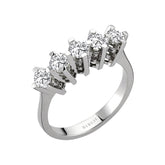 Bague de fiançailles 5 pierres diamant 0,90 carat
