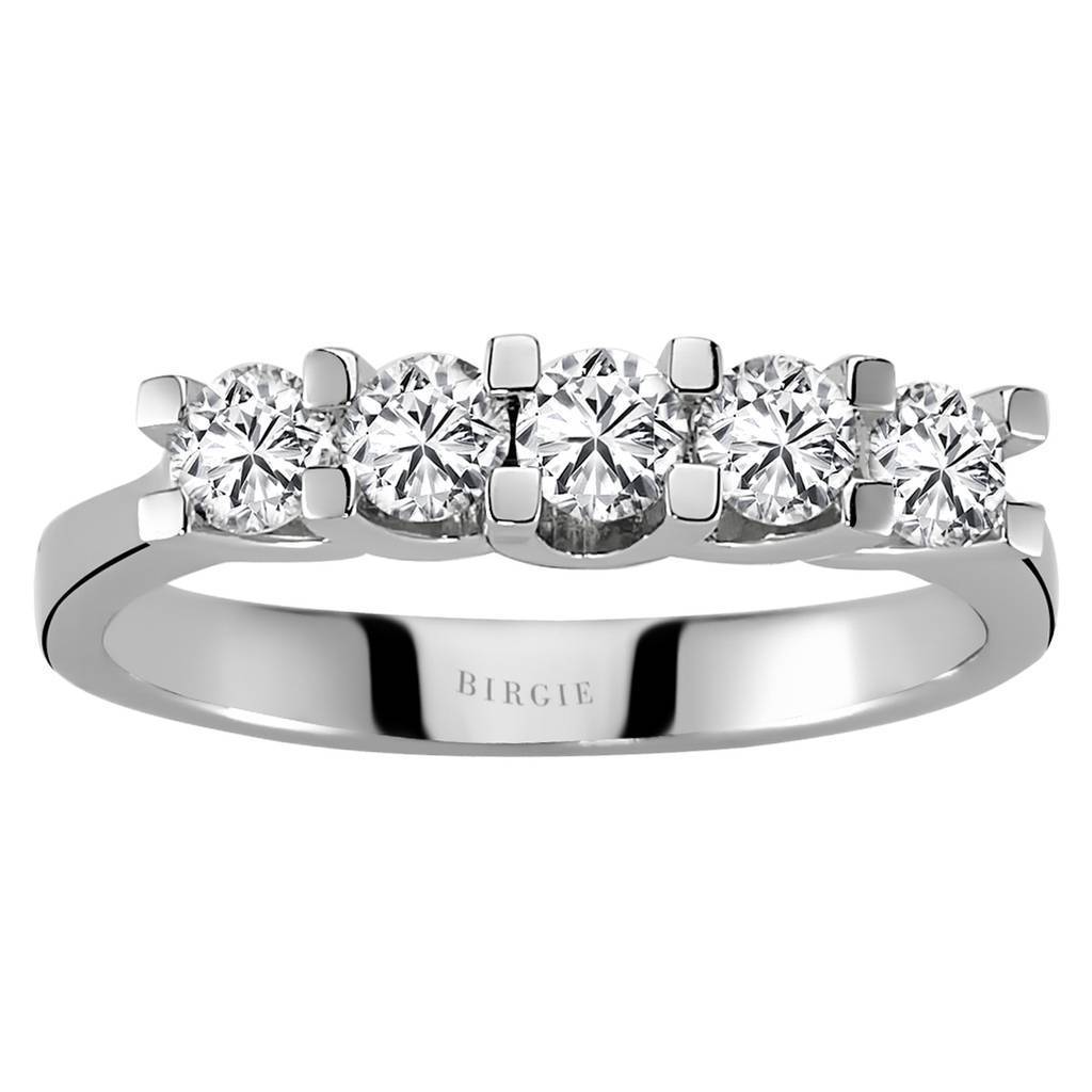 Bague de fiançailles 5 pierres diamant 0,72 carat