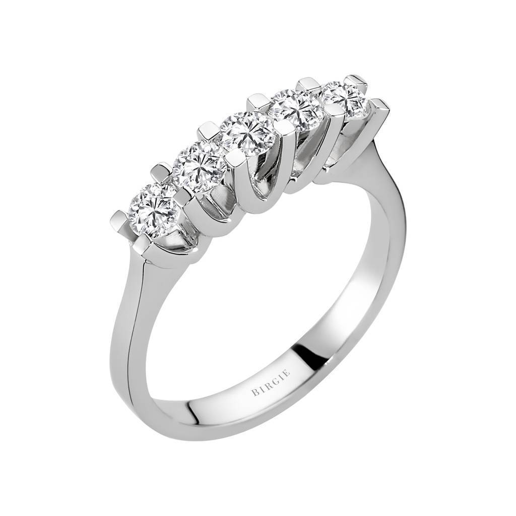 Bague de fiançailles 5 pierres diamant 0,72 carat