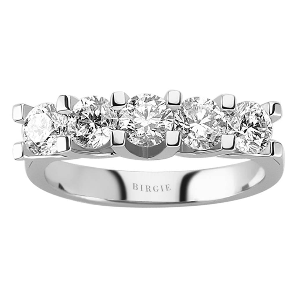 F Colour 1.52 Carat Diamond 5 Stone Engagement Ring
