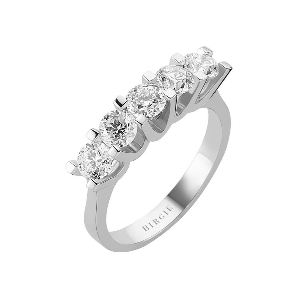 F Colour 1.52 Carat Diamond 5 Stone Engagement Ring