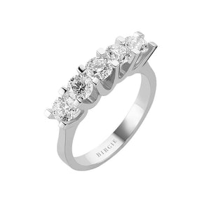 F Colour 1.52 Carat Diamond 5 Stone Engagement Ring