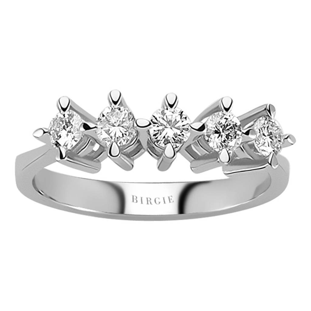 Bague de fiançailles 5 pierres diamant 0,51 carat