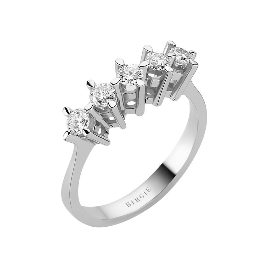 Bague de fiançailles 5 pierres diamant 0,51 carat