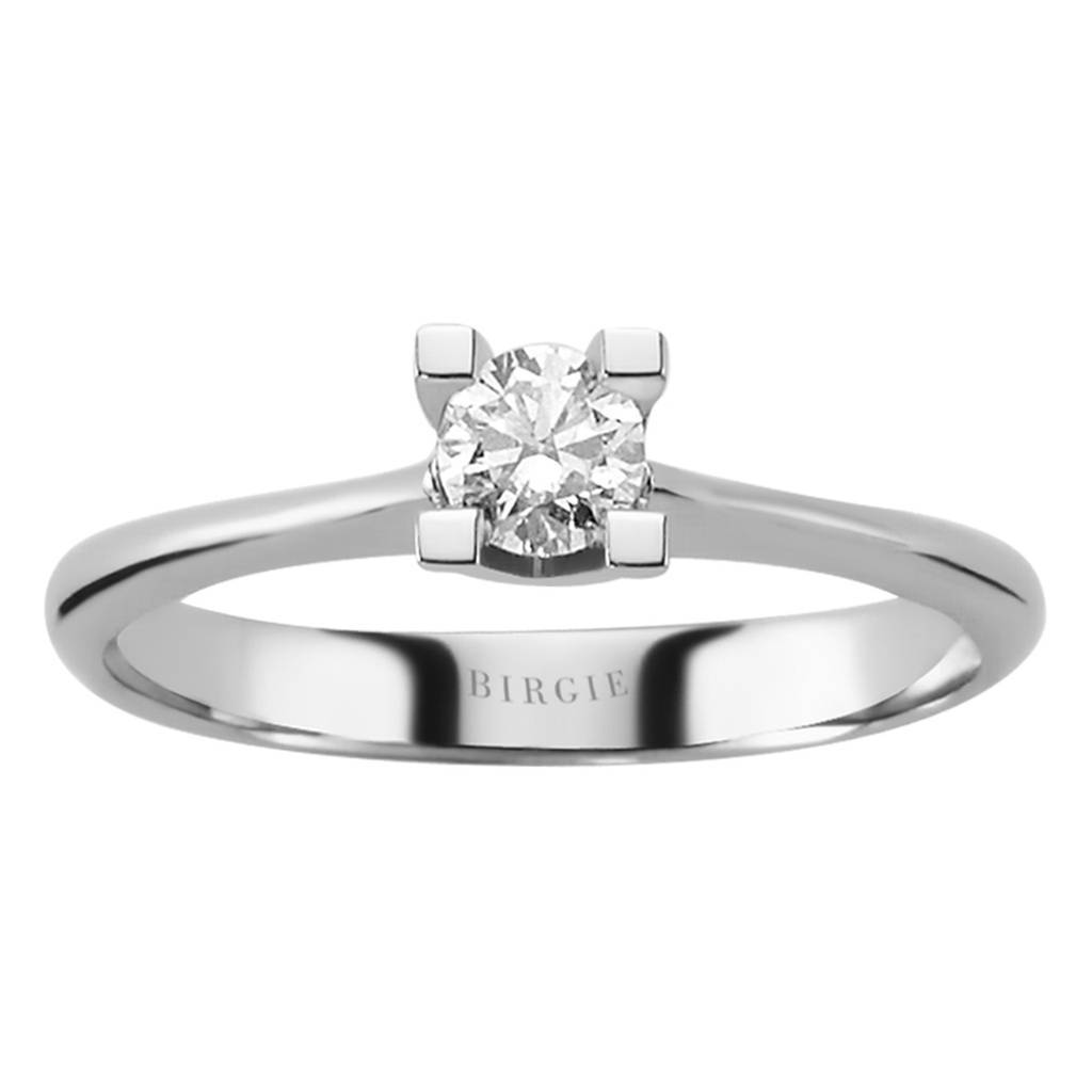 Bague solitaire diamant 0,26 carat