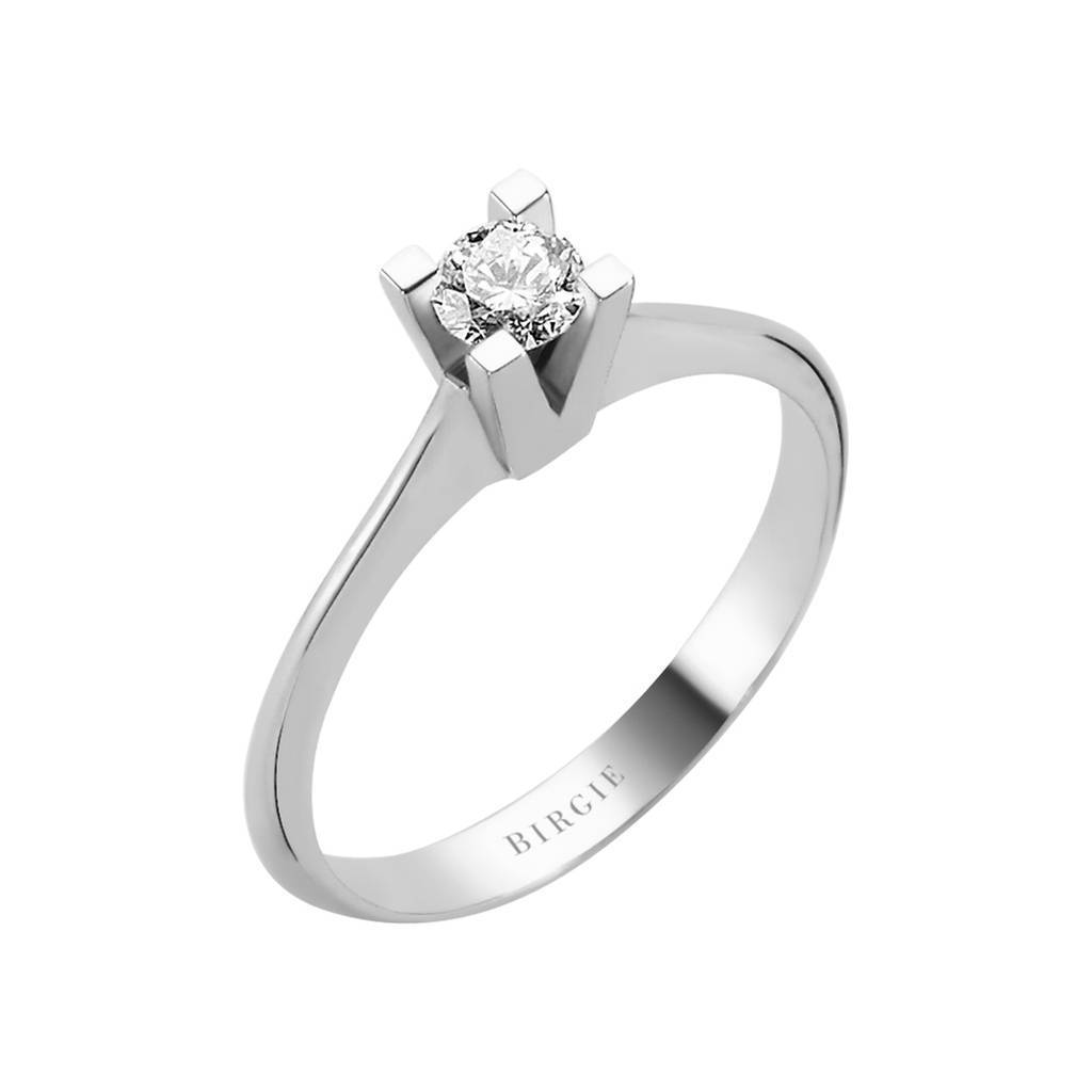Bague solitaire diamant 0,26 carat