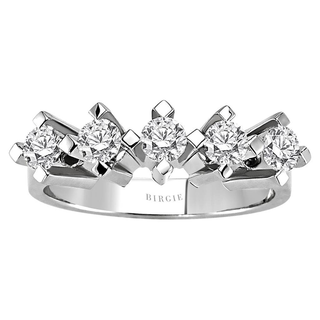 Bague de fiançailles 5 pierres diamant 0,80 carat