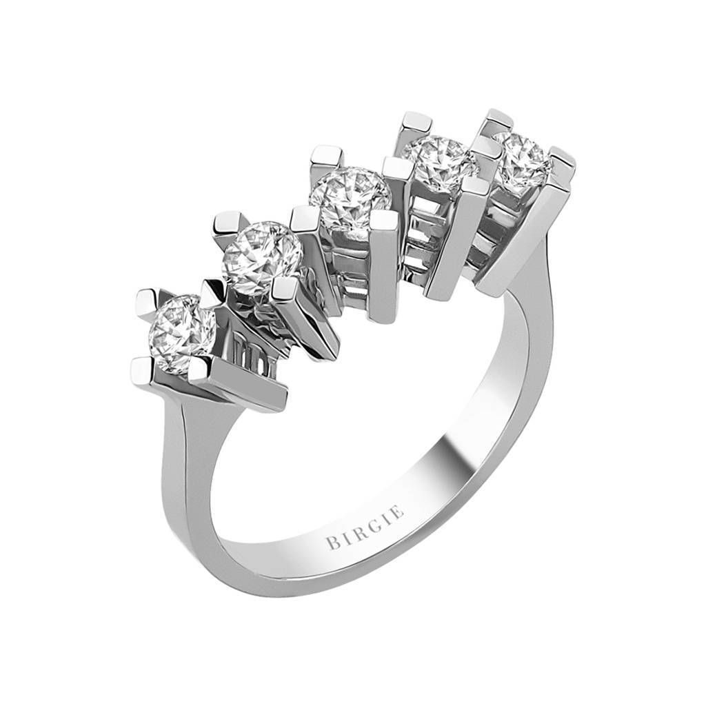 Bague de fiançailles 5 pierres diamant 0,96 carat