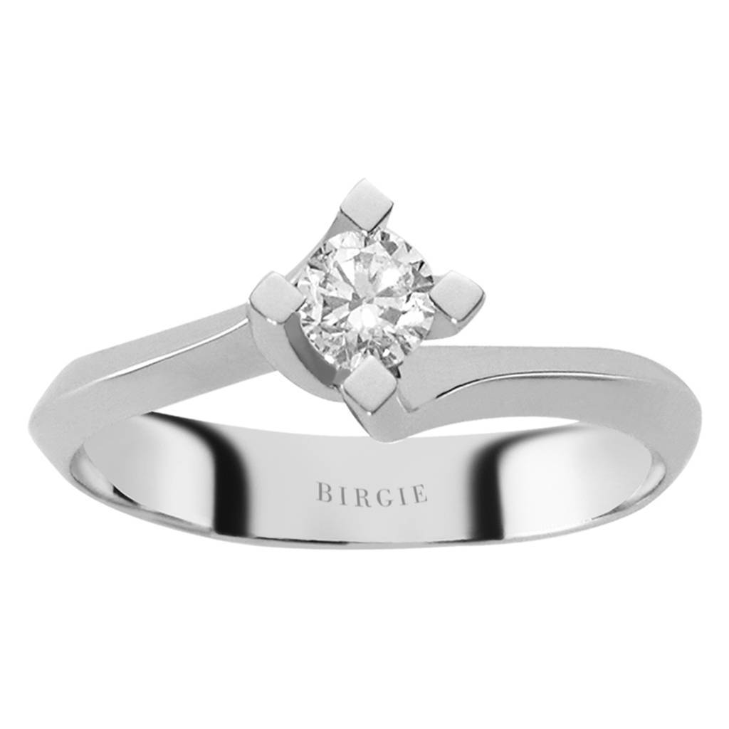 Bague solitaire diamant couleur E 0,30 carat