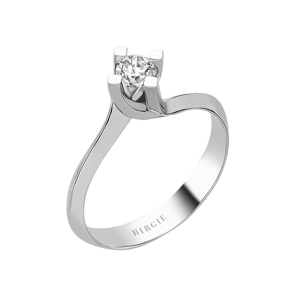 Bague solitaire diamant couleur E 0,30 carat