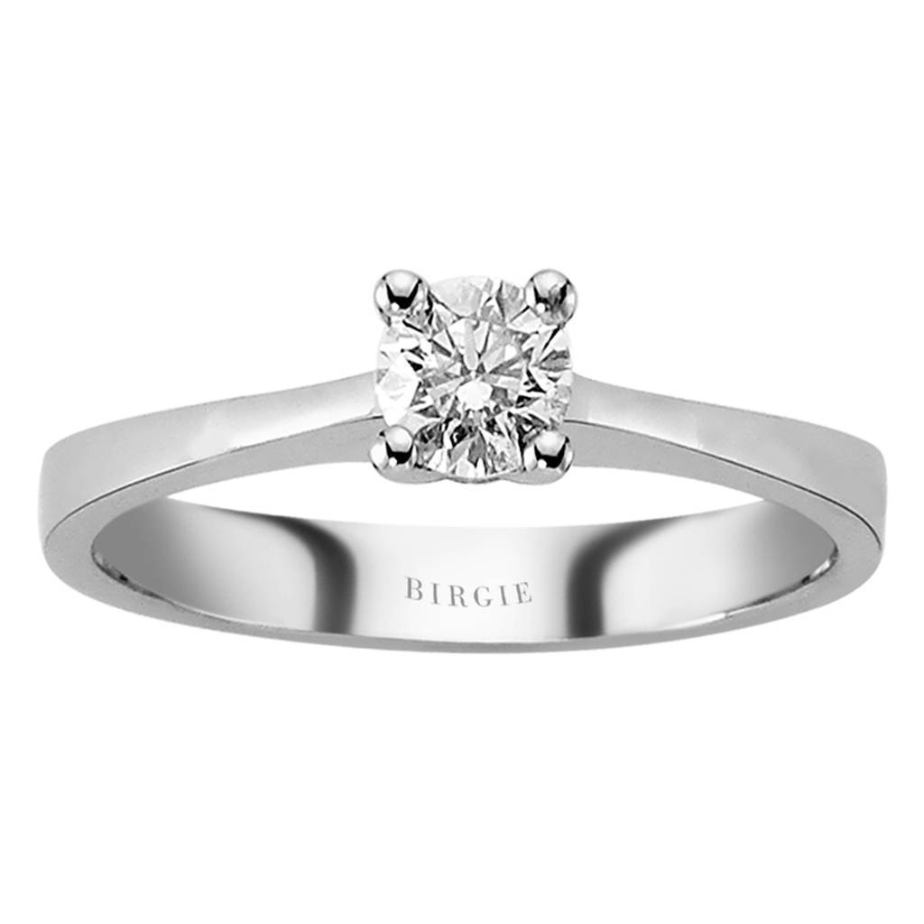 Bague solitaire diamant couleur D 0,35 carat