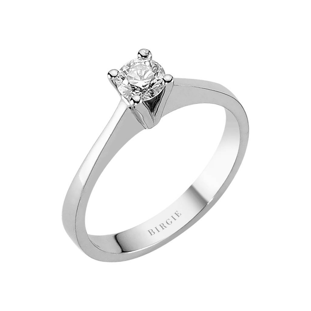 Bague solitaire diamant couleur D 0,35 carat
