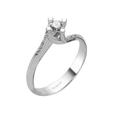 Bague solitaire diamant 0,31 carat au total