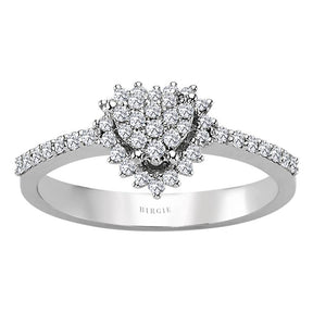 Diamond Heart Shape Entourage Ring